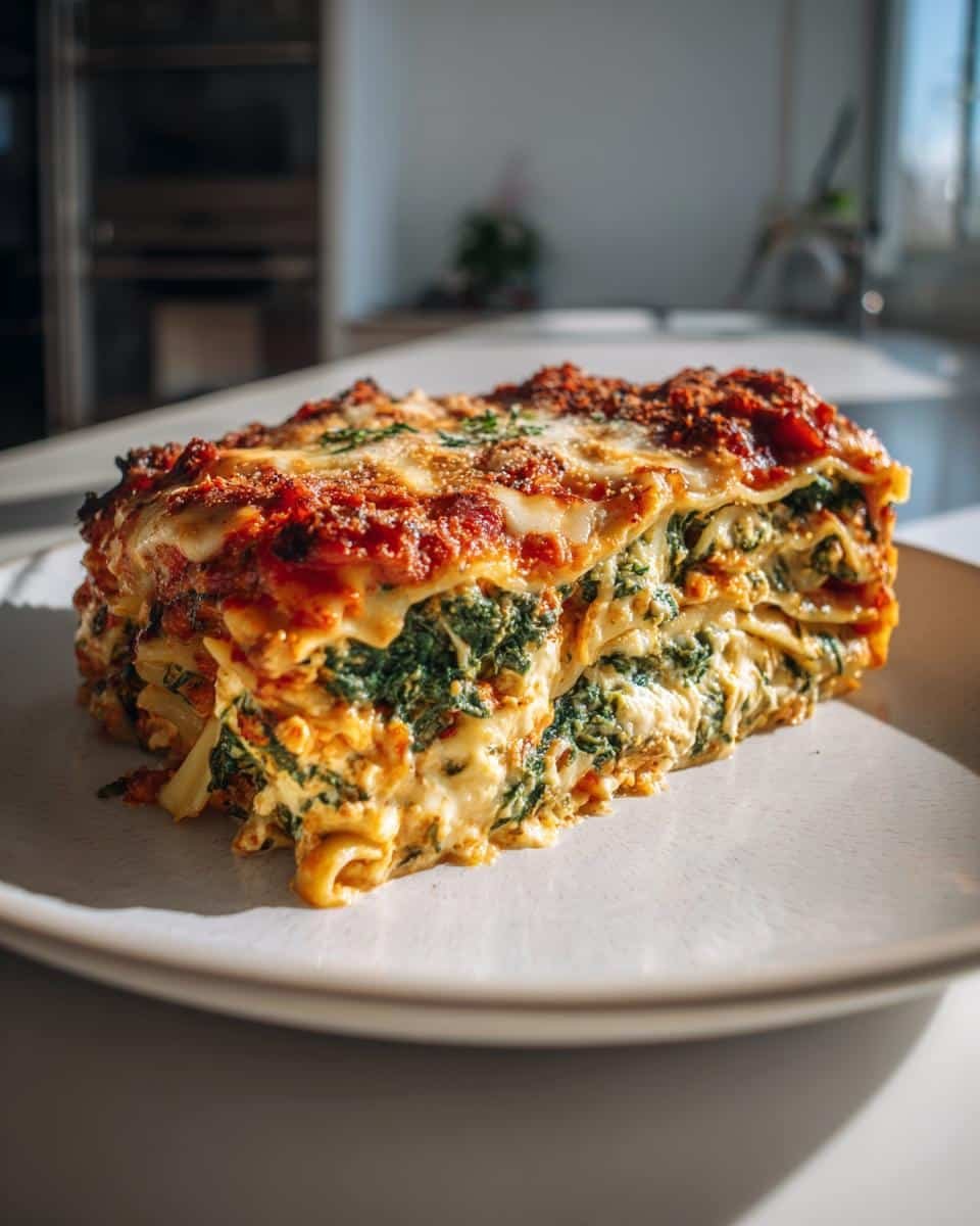 Vegan lasagna spinach ricotta family size - detail 1