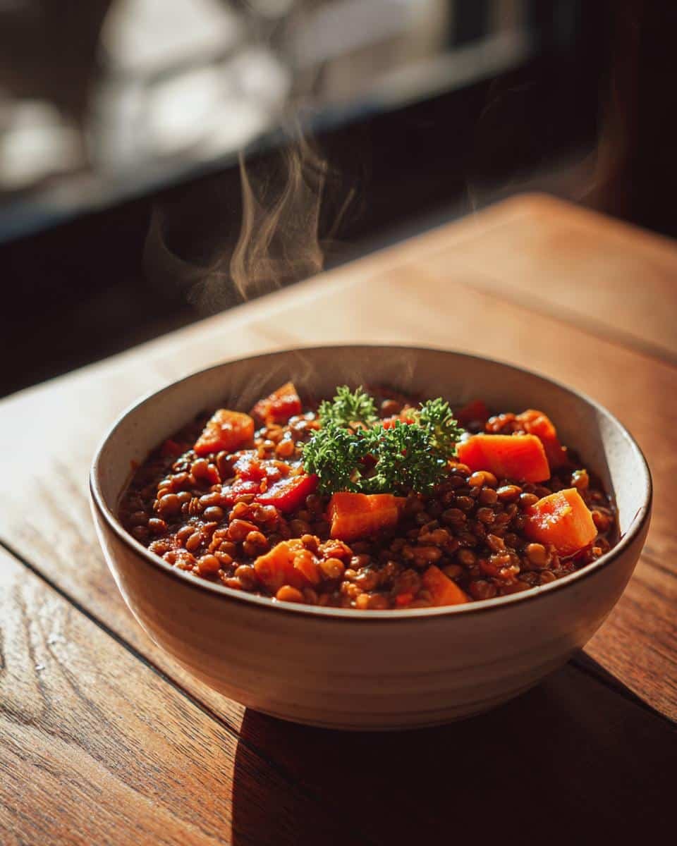 Hearty 5-Ingredient Vegan Lentil and Sweet Potato Stew You Need