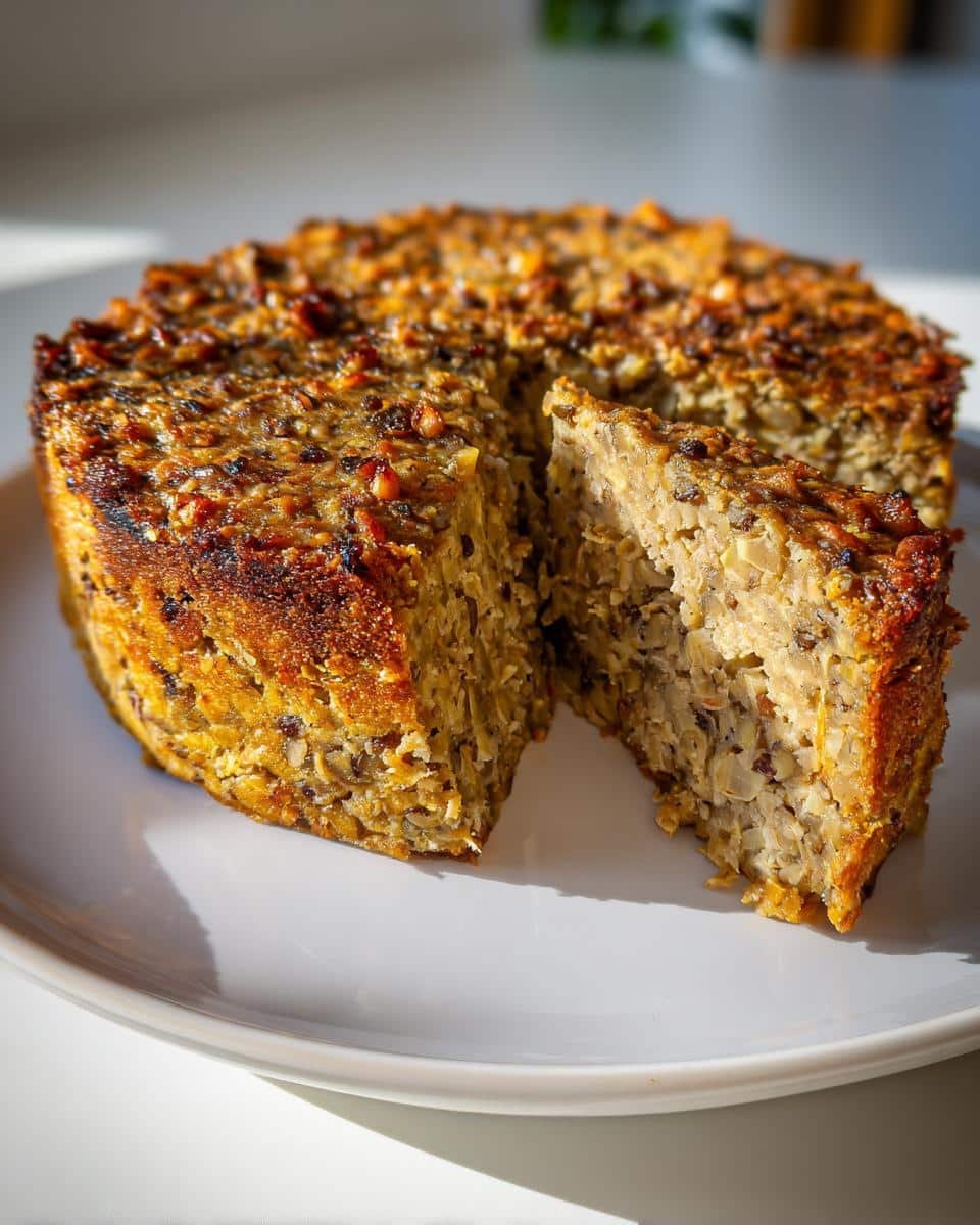 Vegan lentil roast holiday centerpiece​ - detail 1