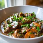 Vegan mushroom stroganoff