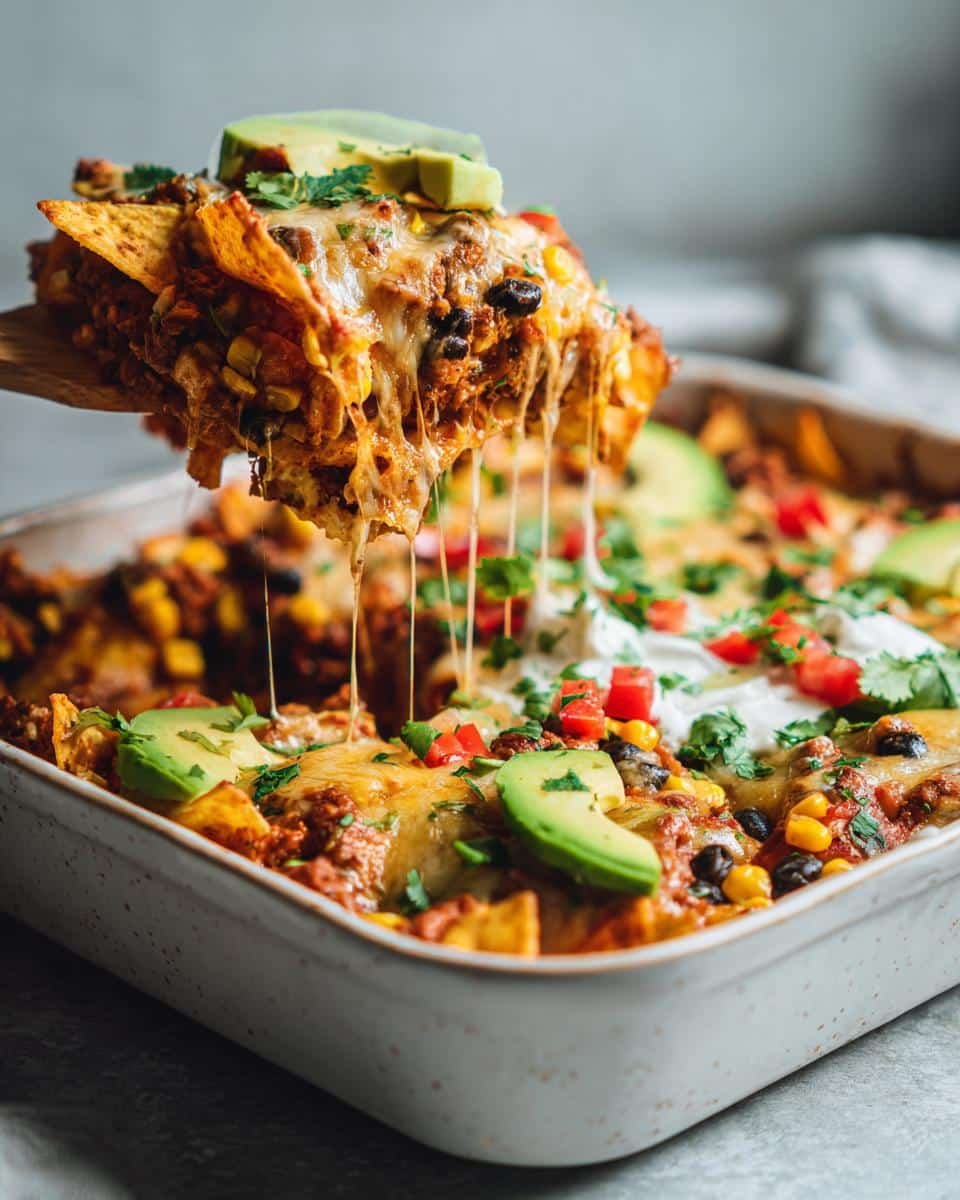 Vegan nacho casserole game day family - detail 1
