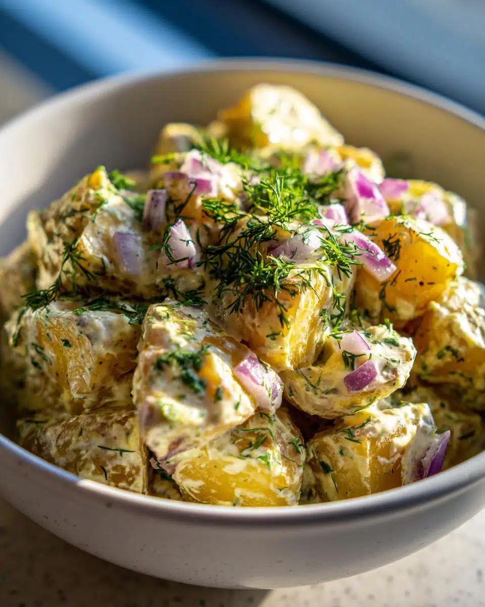 Vegan potato salad winter family side​ - detail 1
