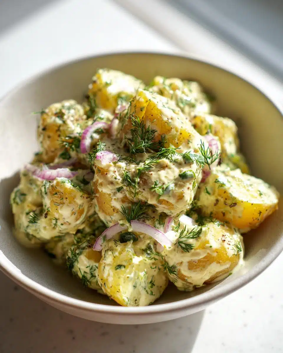 Vegan potato salad winter family side​