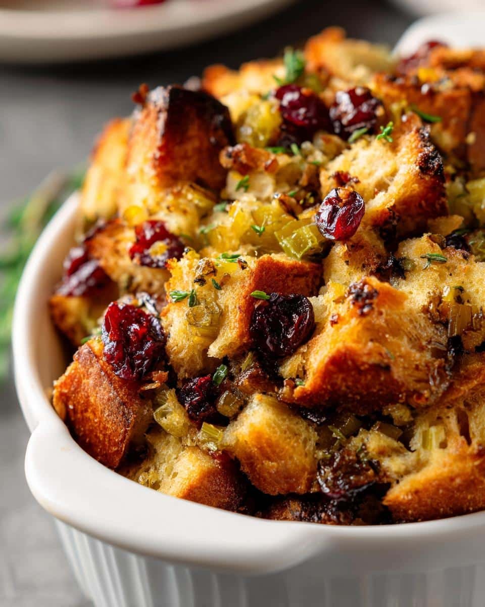 Irresistible Vegan Stuffing with Cranberries Thanksgiving in 5 Steps