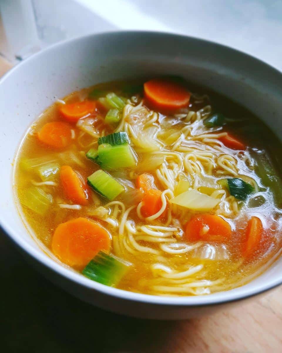 Vegetable noodle soup healthy for kids - detail 2