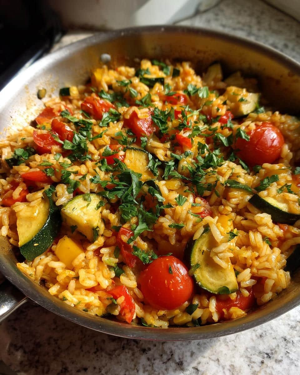 Vegetable paella easy one pan - detail 1