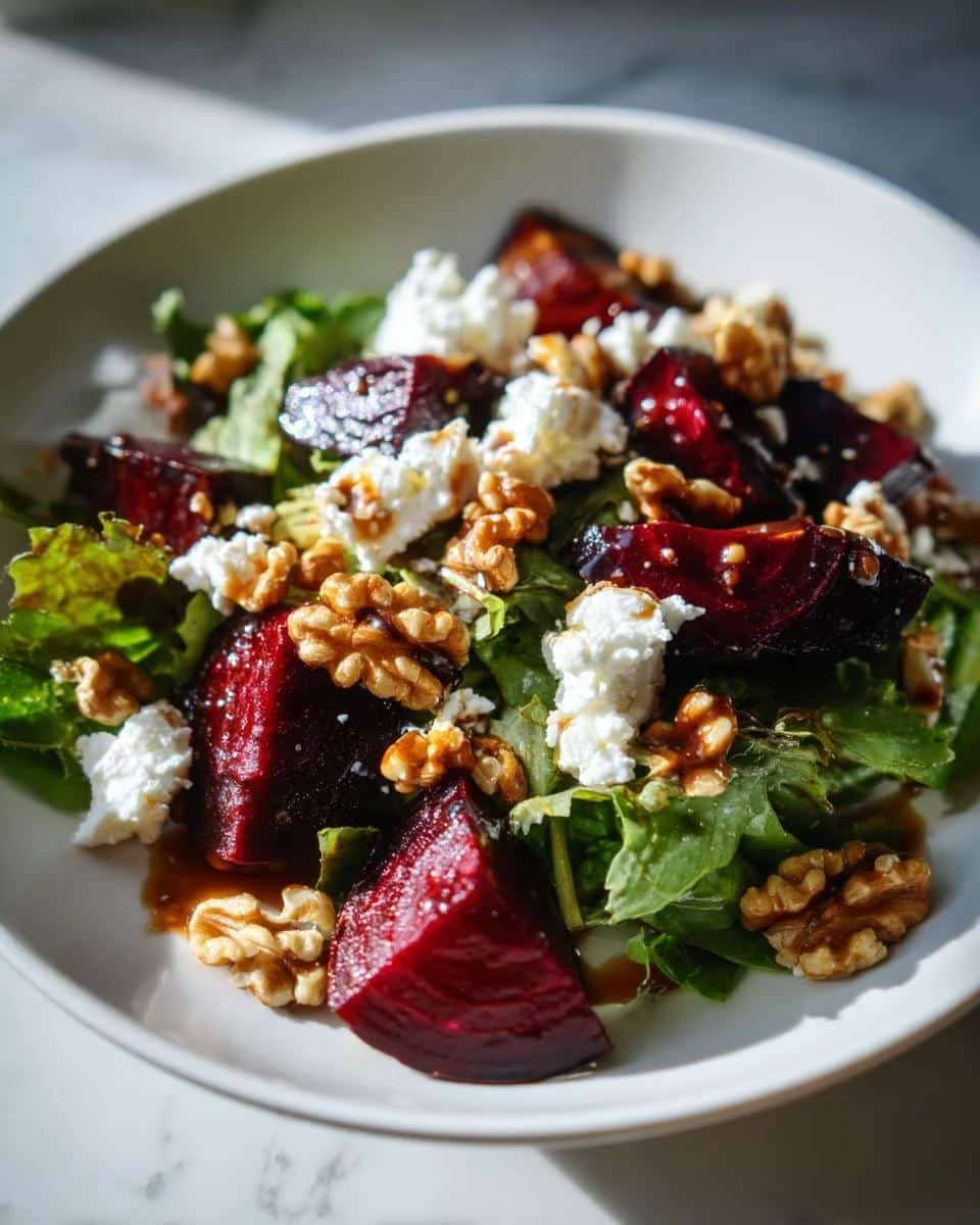 Warm winter beet salad holiday side - detail 1