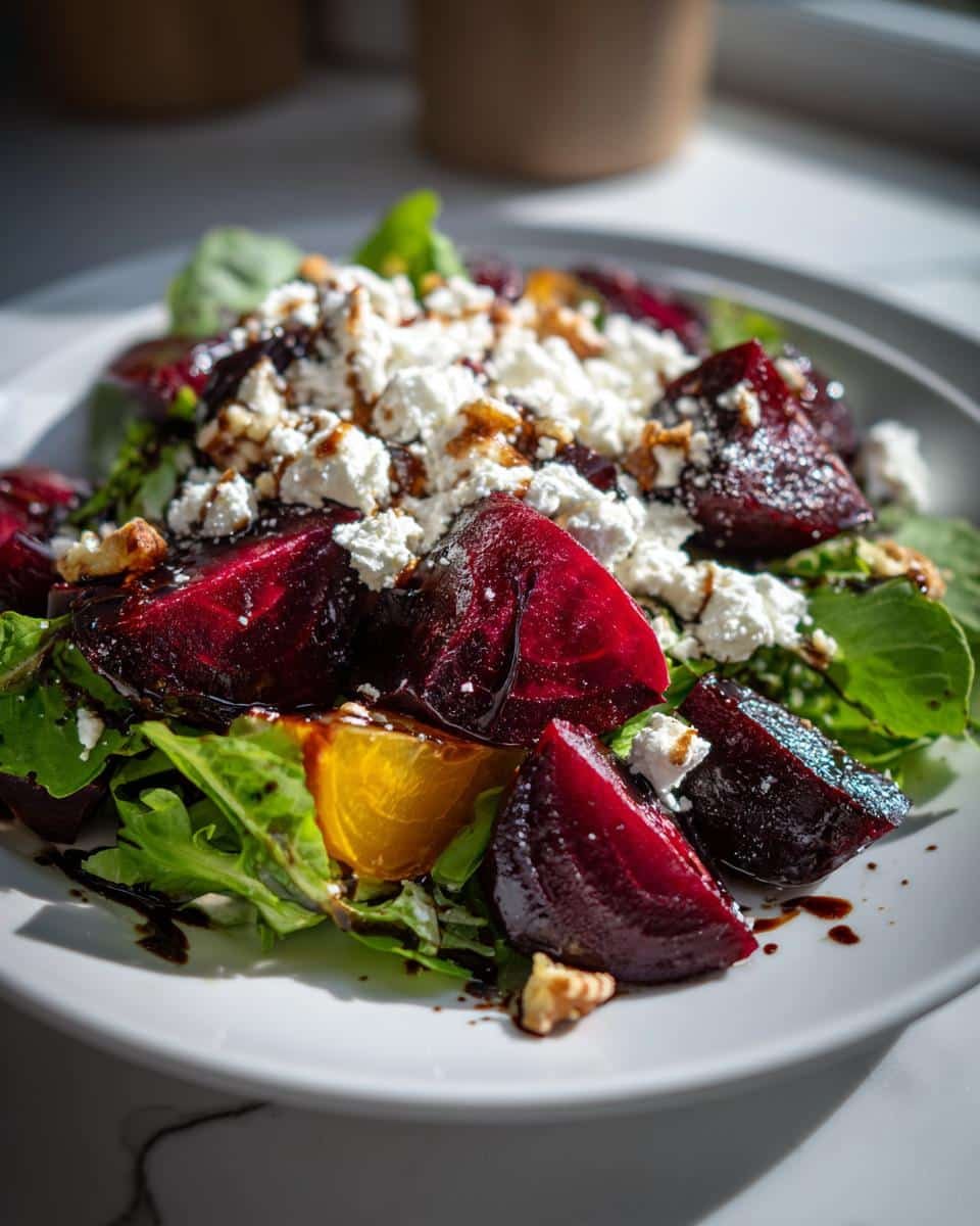 Warm winter beet salad holiday side - detail 2