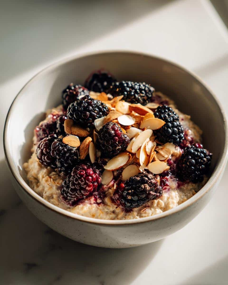 Irresistible Blackberry Almond Porridge in 12 Minutes