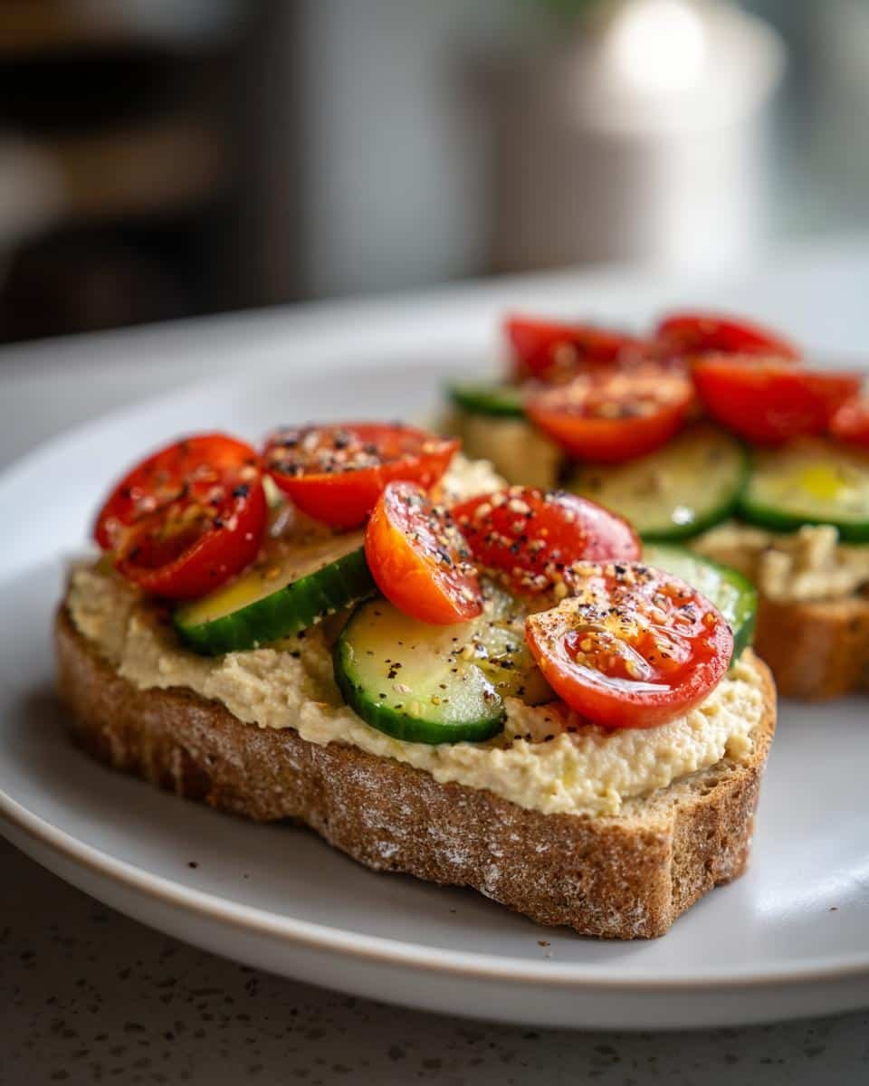 Breakfast Hummus Toast - detail 1