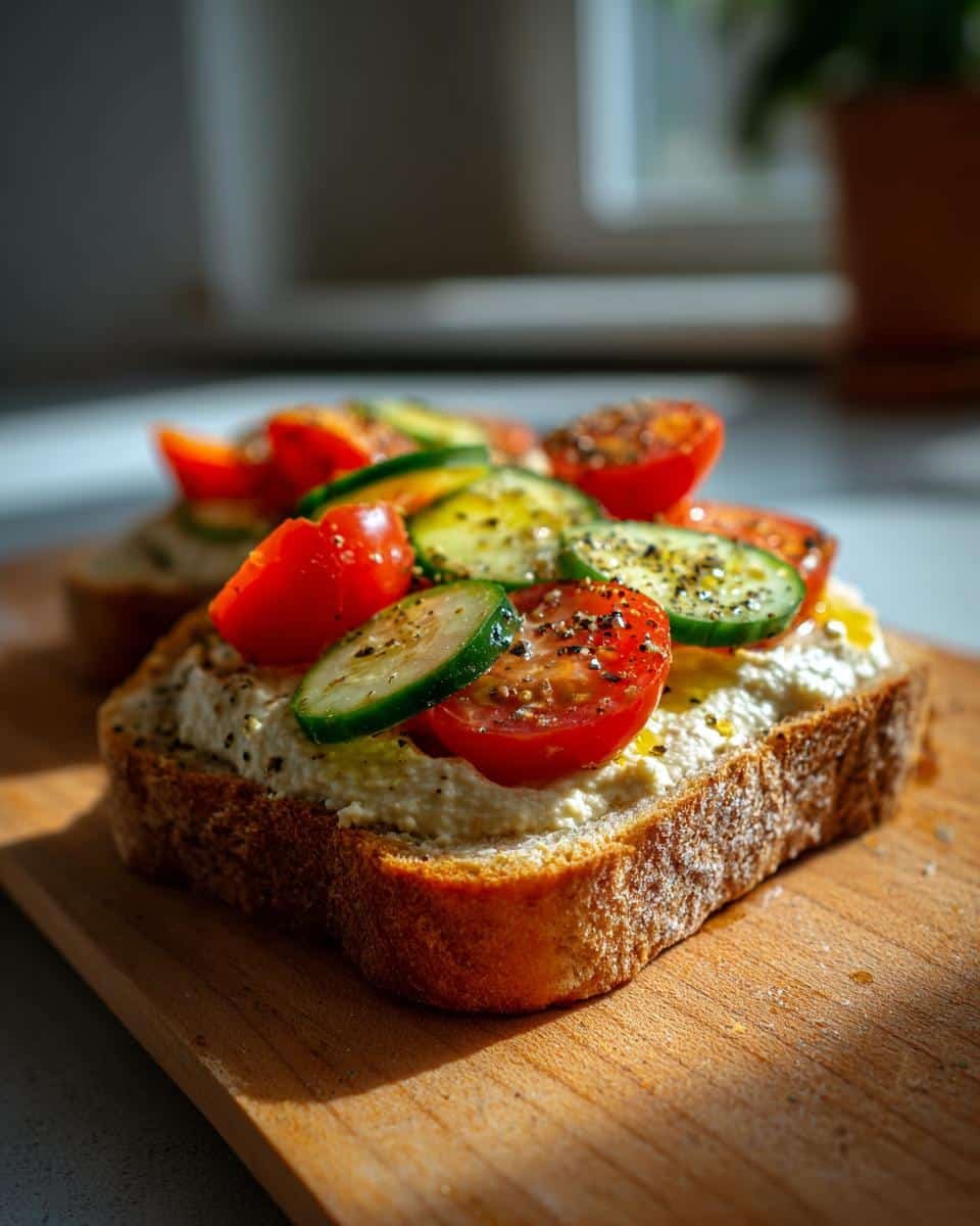 Breakfast Hummus Toast - detail 2