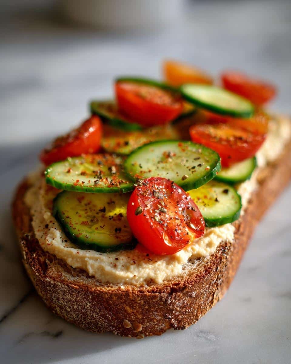 5-Minute Breakfast Hummus Toast Recipe for Lazy Mornings