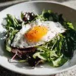 Breakfast Salad with Poached Egg