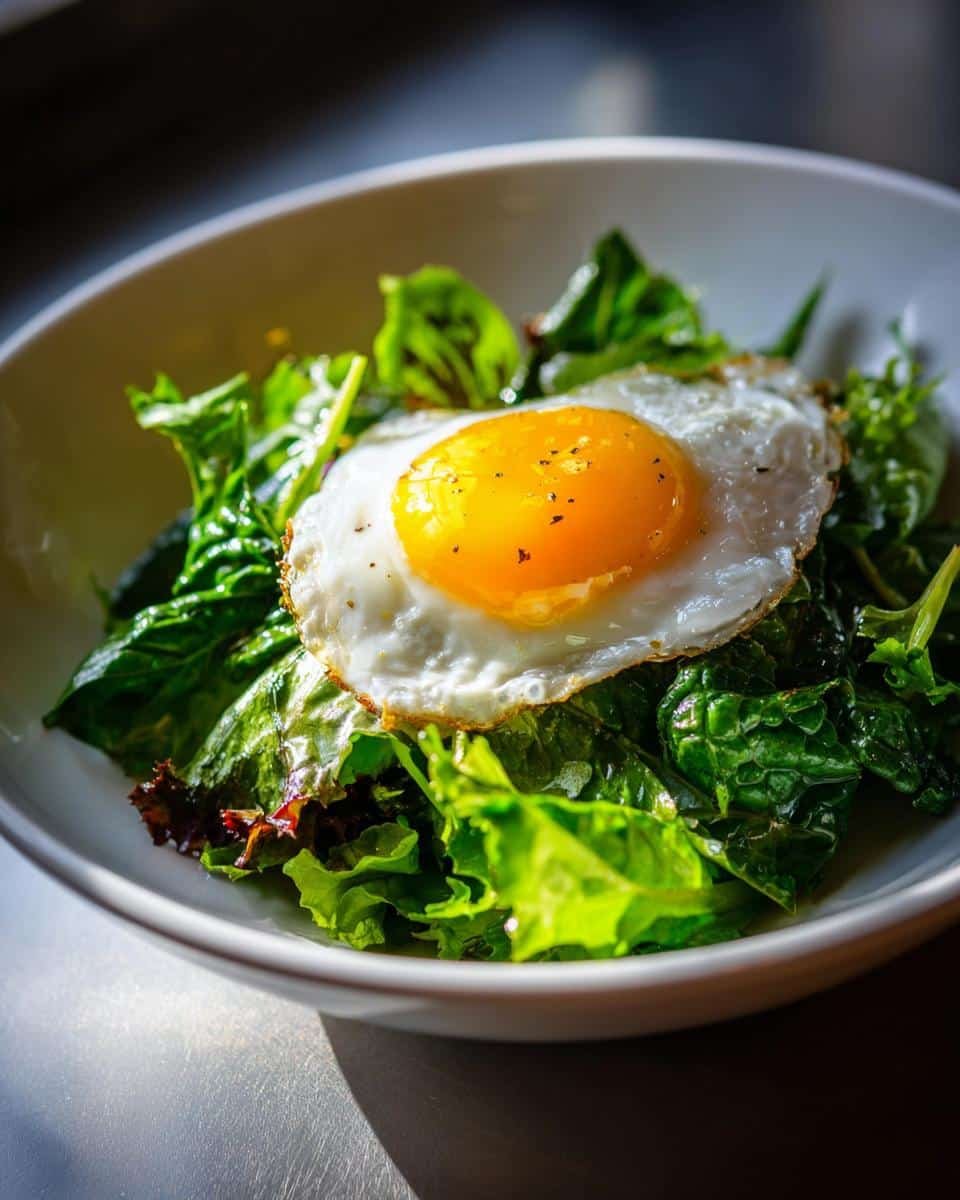 Breakfast Salad with Poached Egg - detail 2