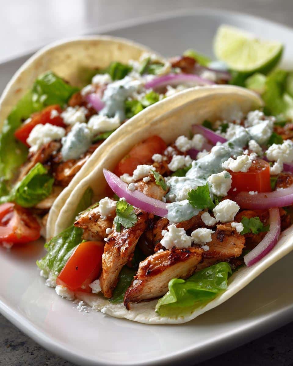 Cilantro Lime Chicken Tacos - detail 2