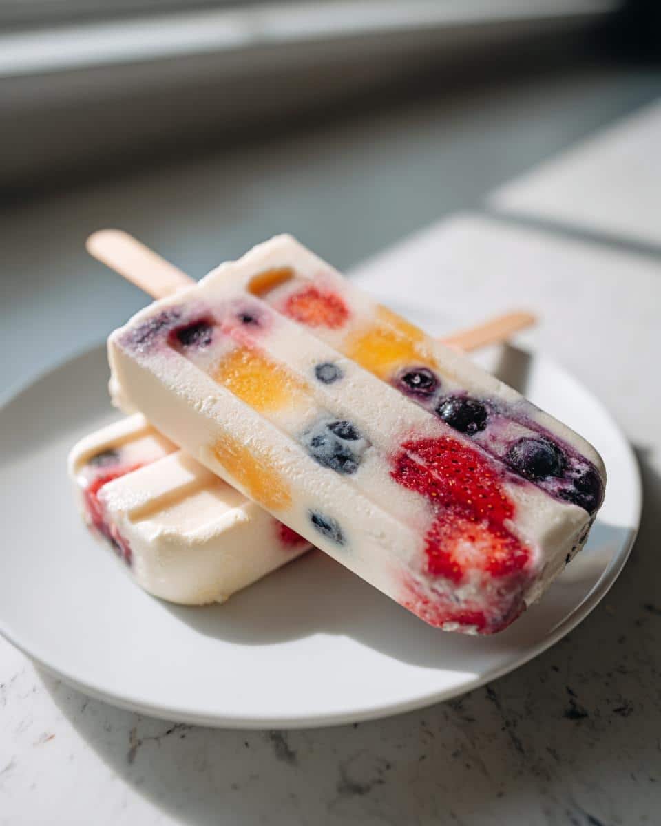 Fruit and Yogurt Popsicles - detail 1