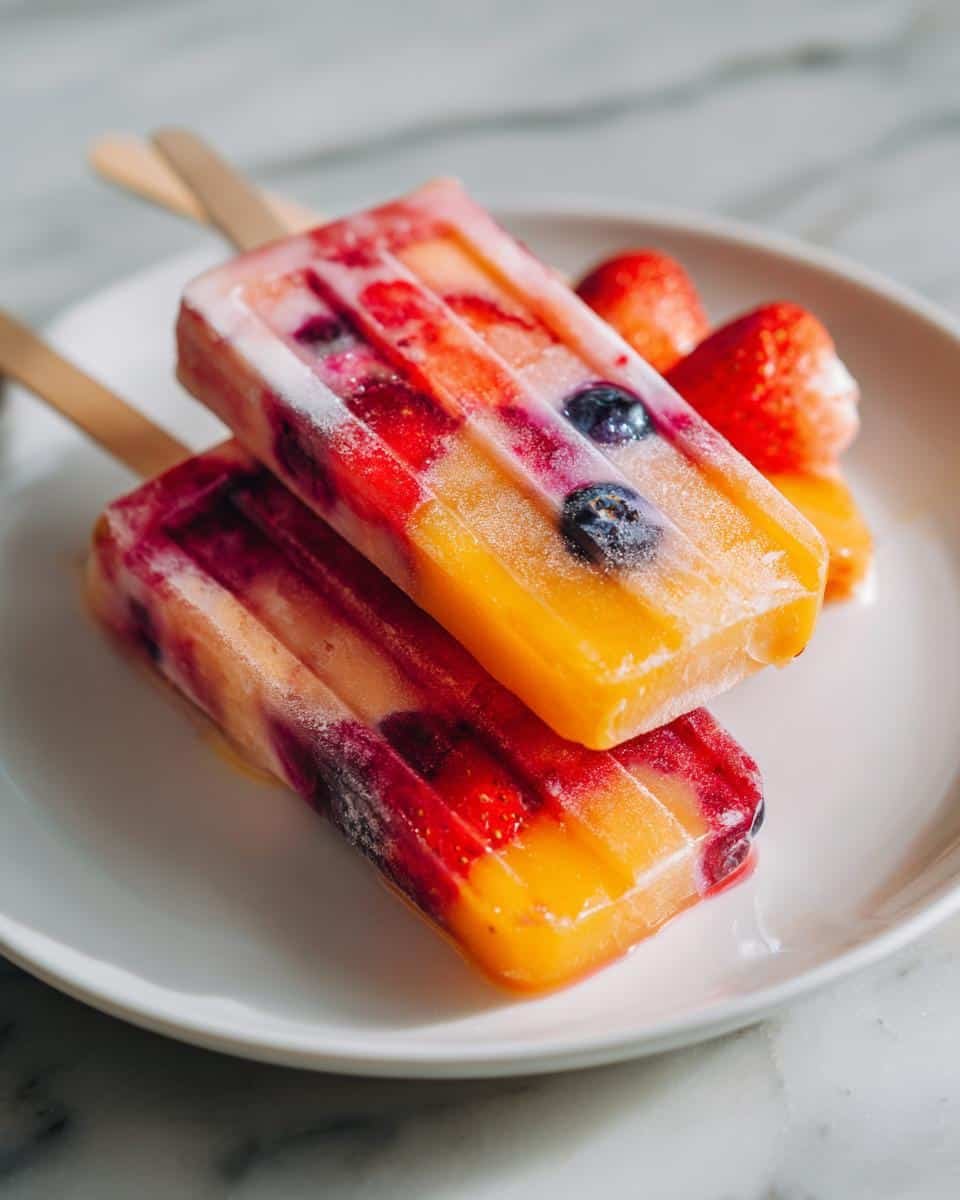 Fruit and Yogurt Popsicles - detail 2
