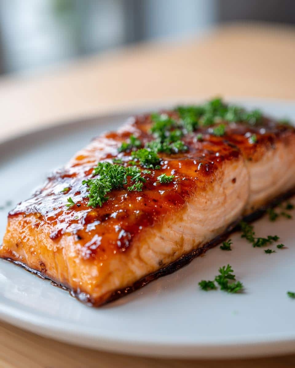Honey Mustard Glazed Salmon - detail 2