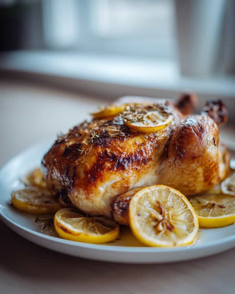 Juicy 20-Minute Lemon Garlic Roasted Chicken Recipe