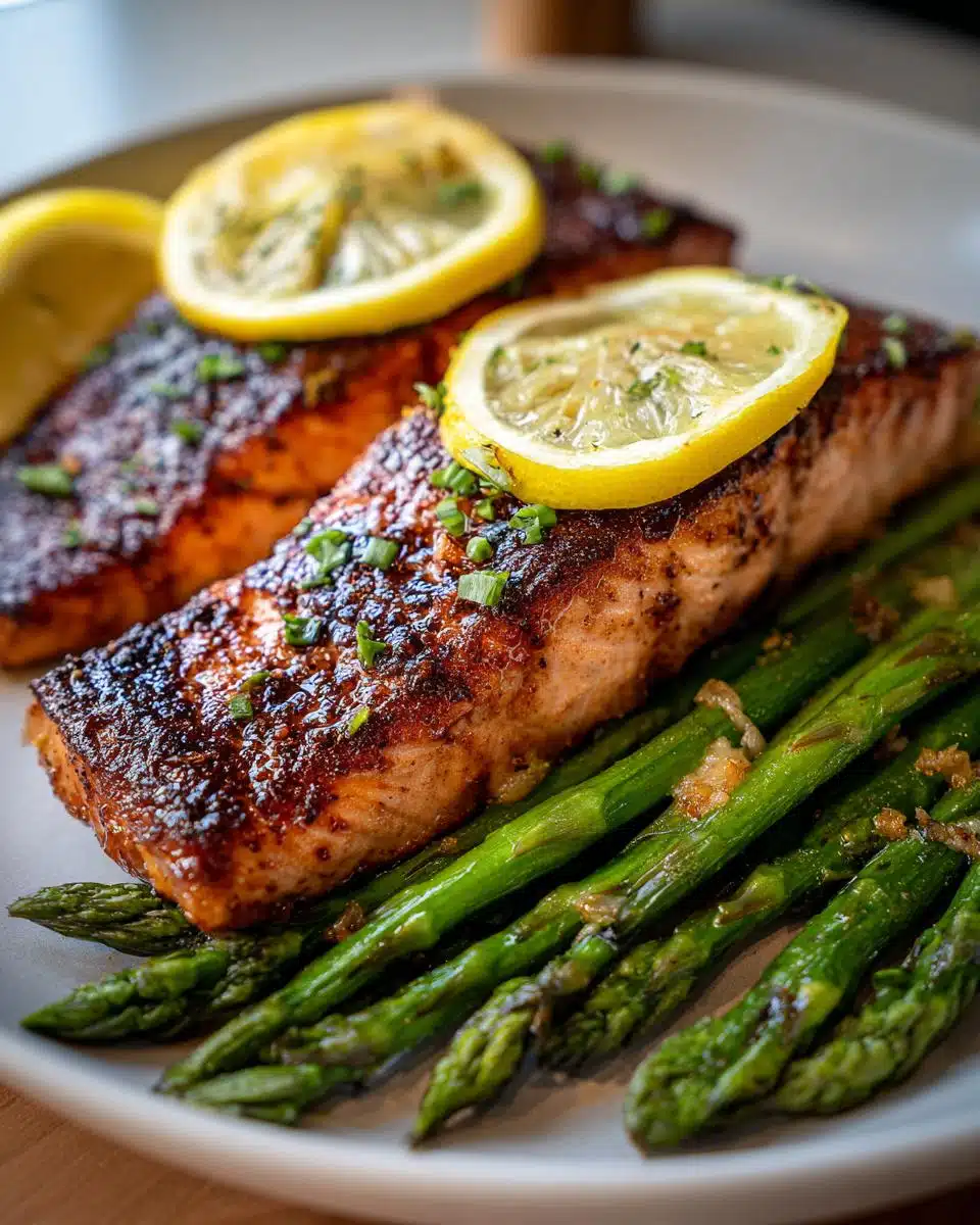 20-Minute Pan Roasted Salmon with Asparagus – Crispy &amp; Delicious