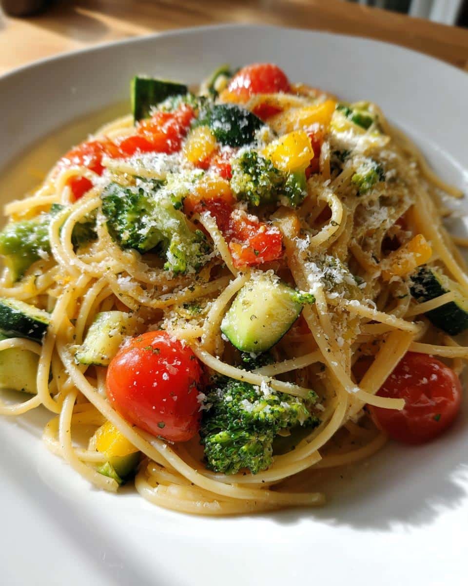Pasta Primavera with Fresh Veggies - detail 1