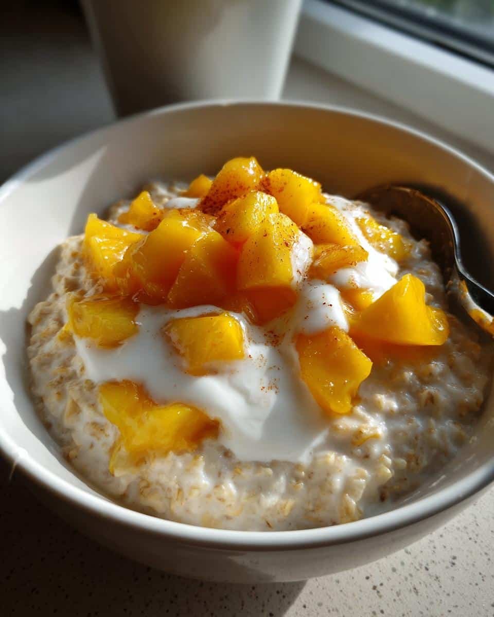 Peaches and Cream Oats - detail 1
