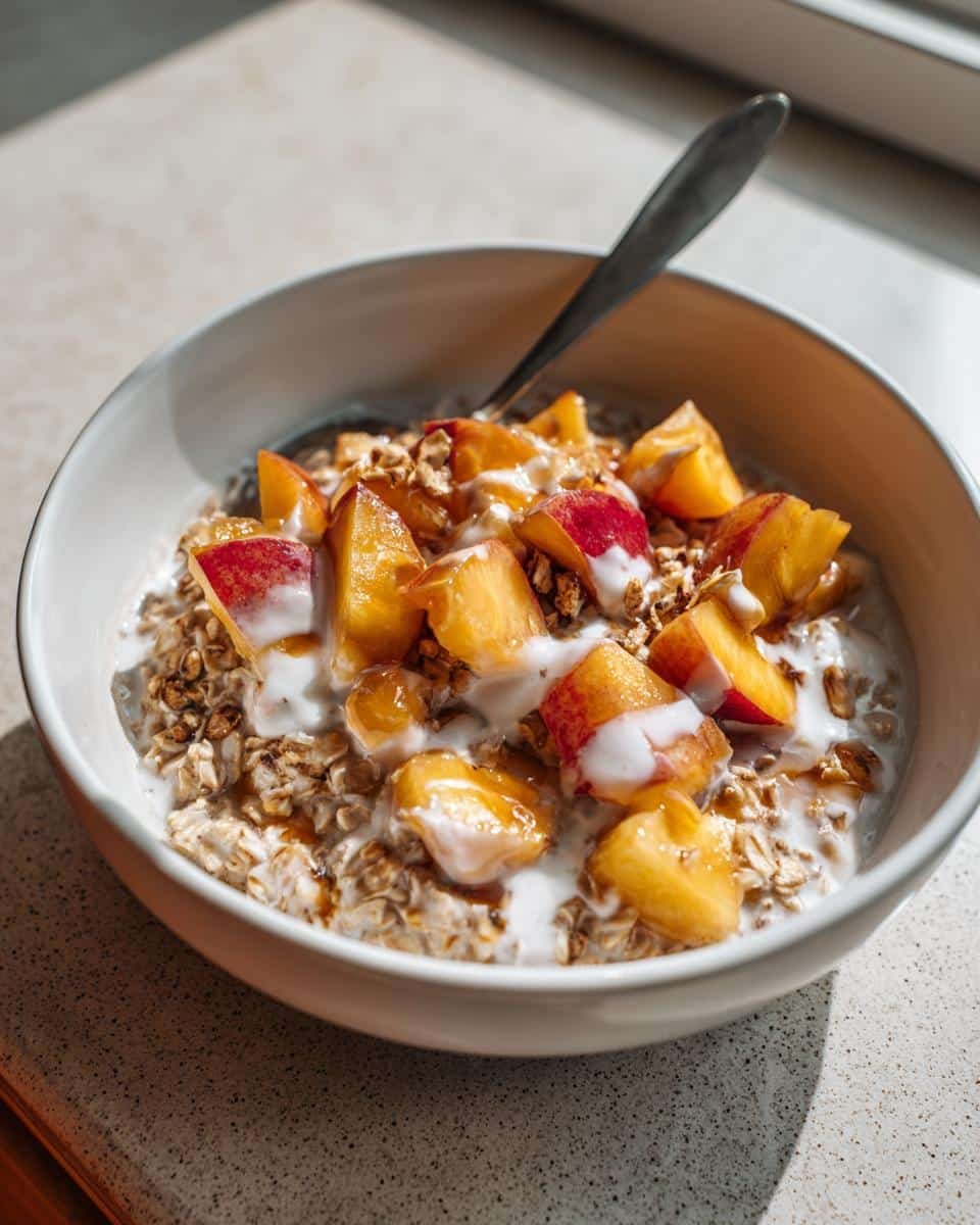 Peaches and Cream Oats - detail 2