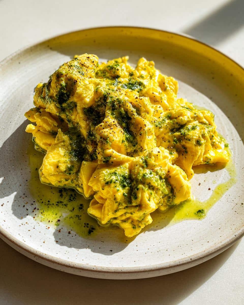Pesto Scrambled Eggs - detail 1