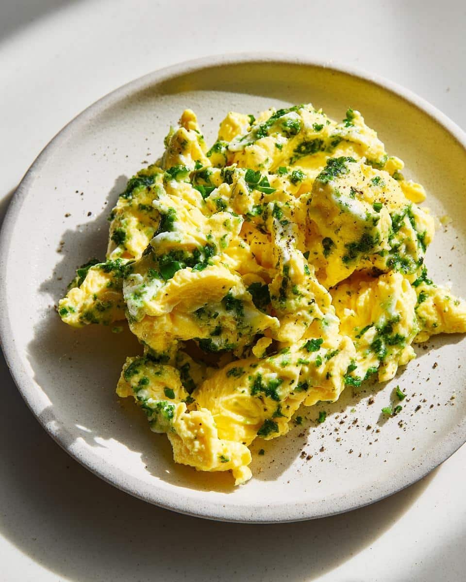 Pesto Scrambled Eggs - detail 2