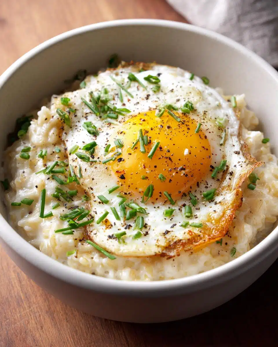 Savory Oatmeal with Egg - detail 1