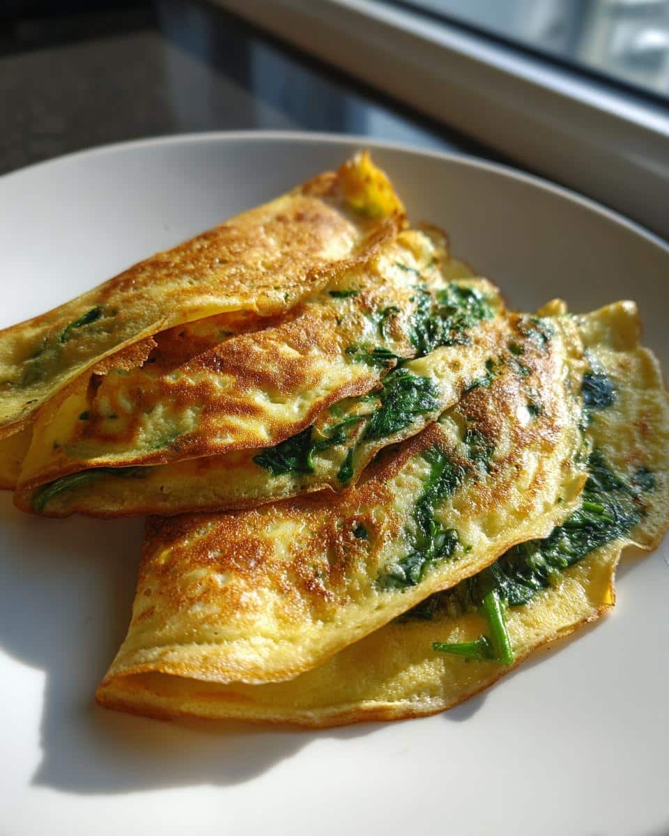 Savory Spinach Crepes - detail 2