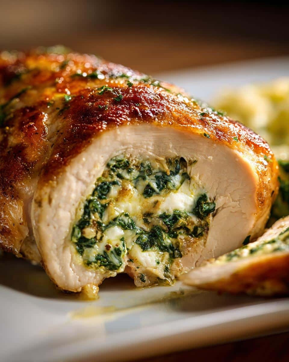 Spinach and Feta Stuffed Chicken - detail 1