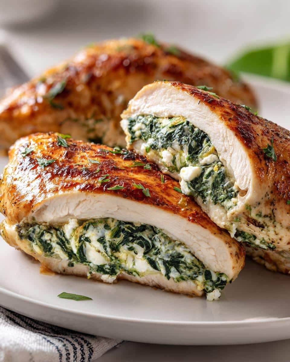 Spinach and Feta Stuffed Chicken - detail 2