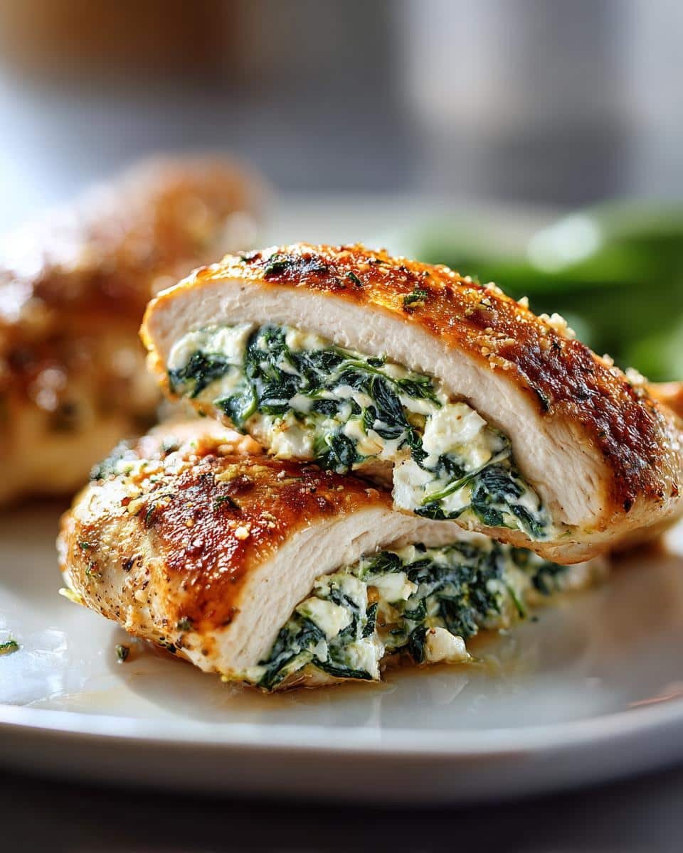 Irresistible 40-Minute Spinach and Feta Stuffed Chicken
