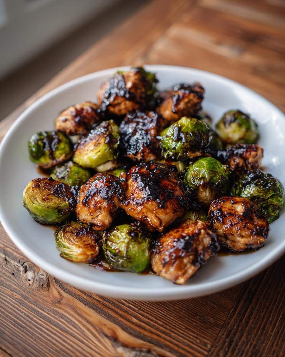 Balsamic Brussels Sprouts & Chicken (Gluten-Free) - detail 1