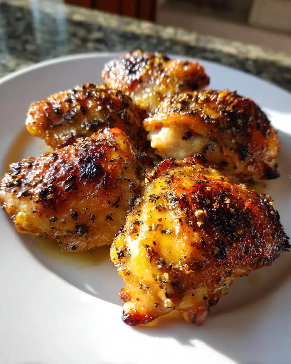 Crispy Gluten-Free Lemon Garlic Chicken Thighs – 5-Star Slice of Heaven