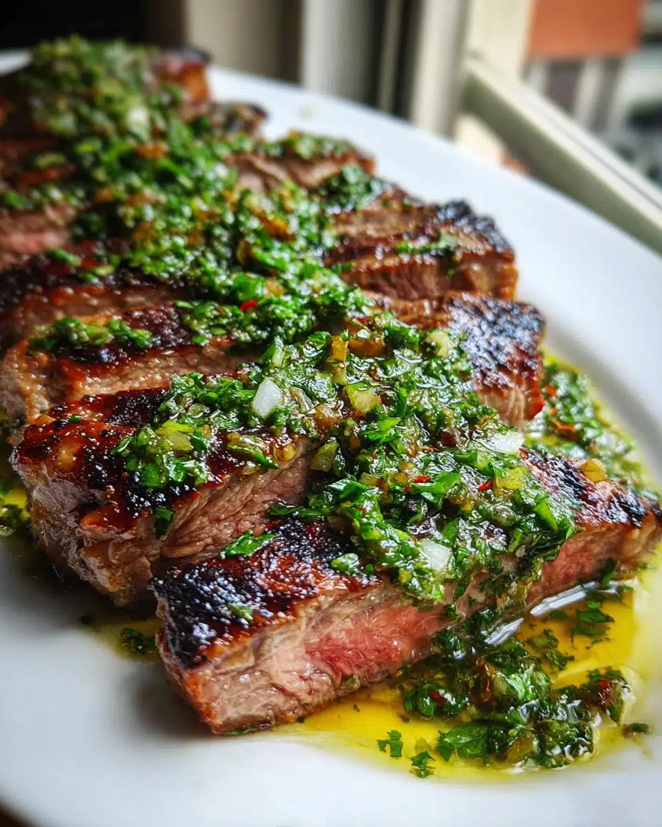 Fire-Grilled Gluten-Free Steak with Chimichurri