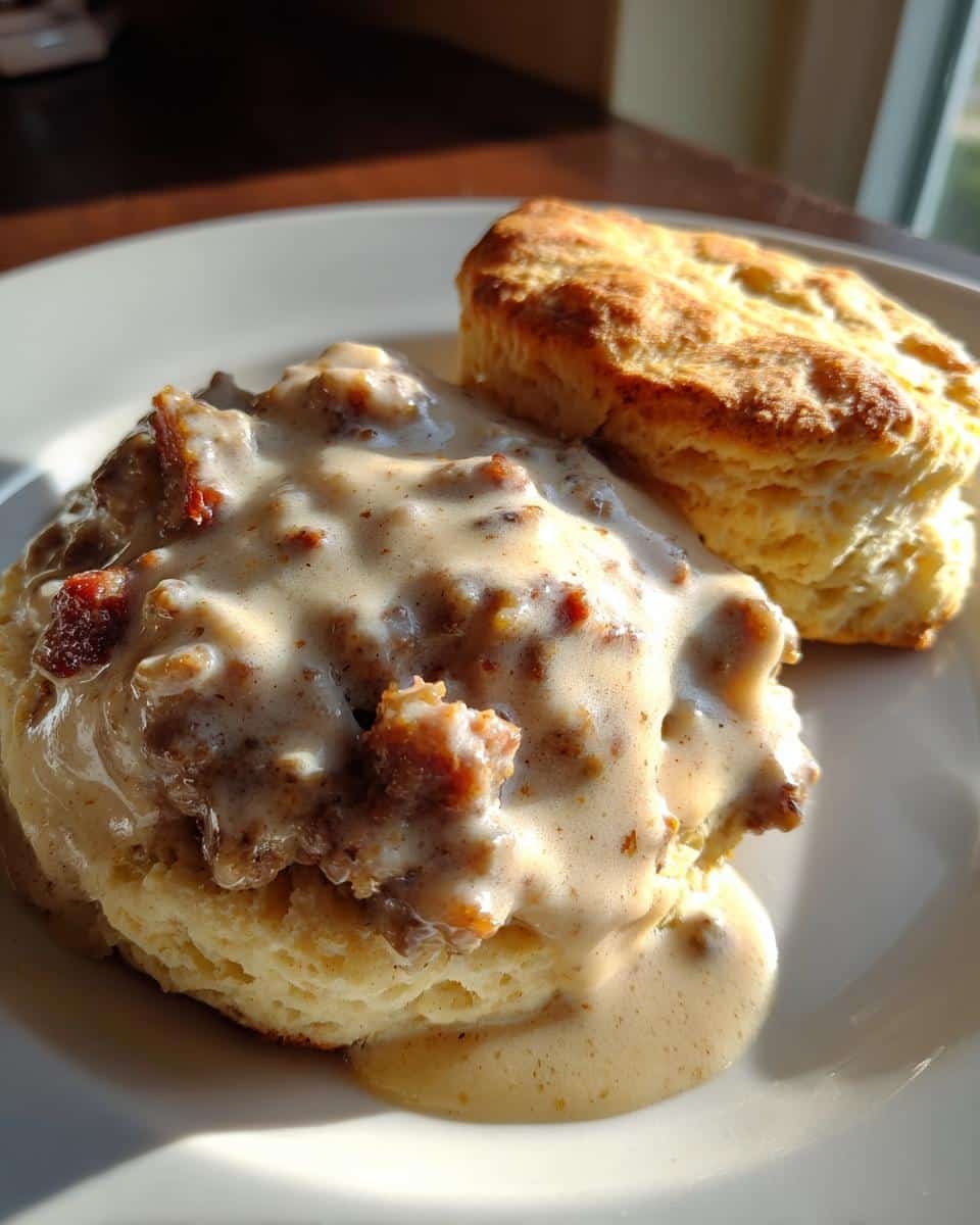 Fluffy Gluten-Free Buttermilk Biscuits & Gravy - detail 1