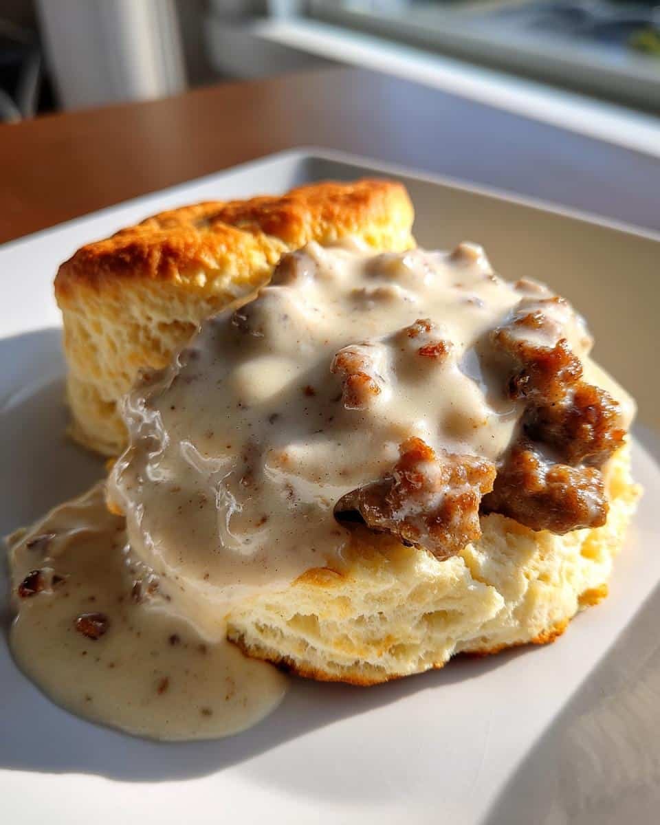 Fluffy Gluten-Free Buttermilk Biscuits &amp; Gravy in 30 Minutes