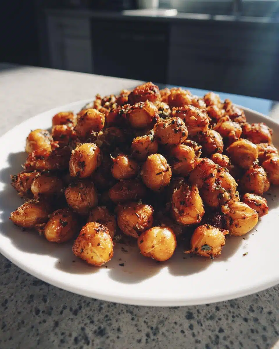 Gluten-Free Garlic Parmesan Roasted Chickpeas