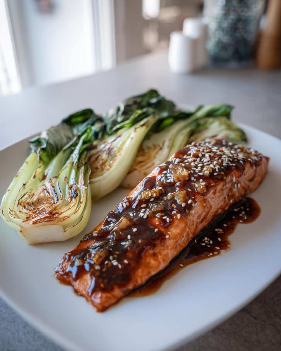 Gluten-Free Sesame Ginger Salmon with Bok Choy - detail 1