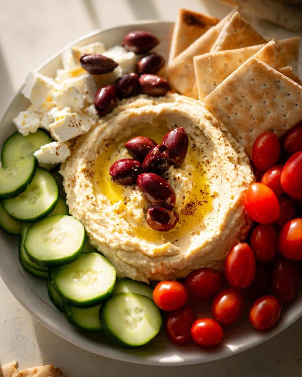 Greek Gluten-Free Mezze Platter with Hummus - detail 1