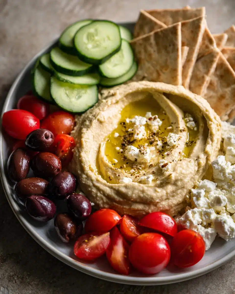 “15-Minute Greek Gluten-Free Mezze Platter with Hummus That Wows”