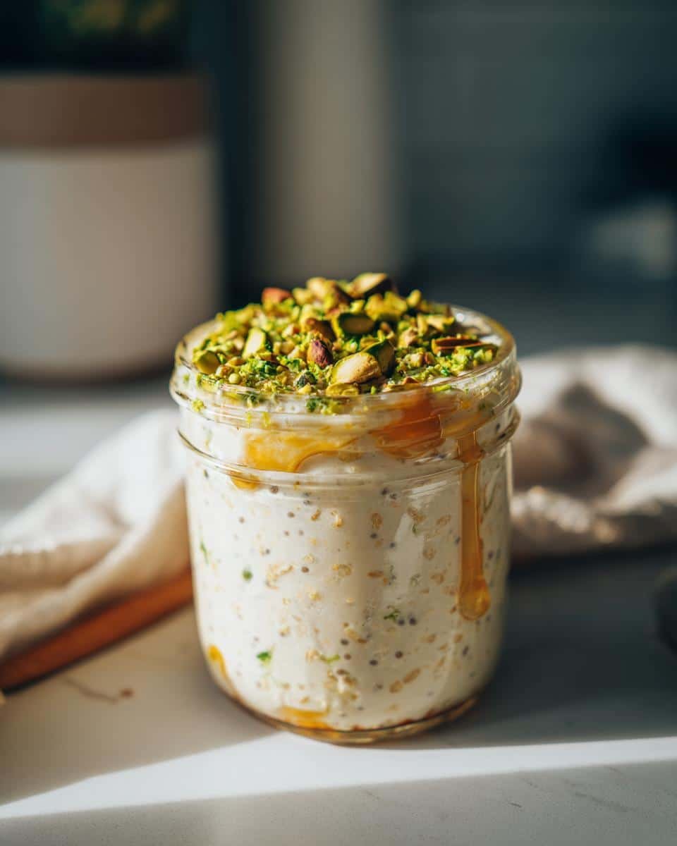 High-Protein Pistachio Gluten-Free Overnight Oats