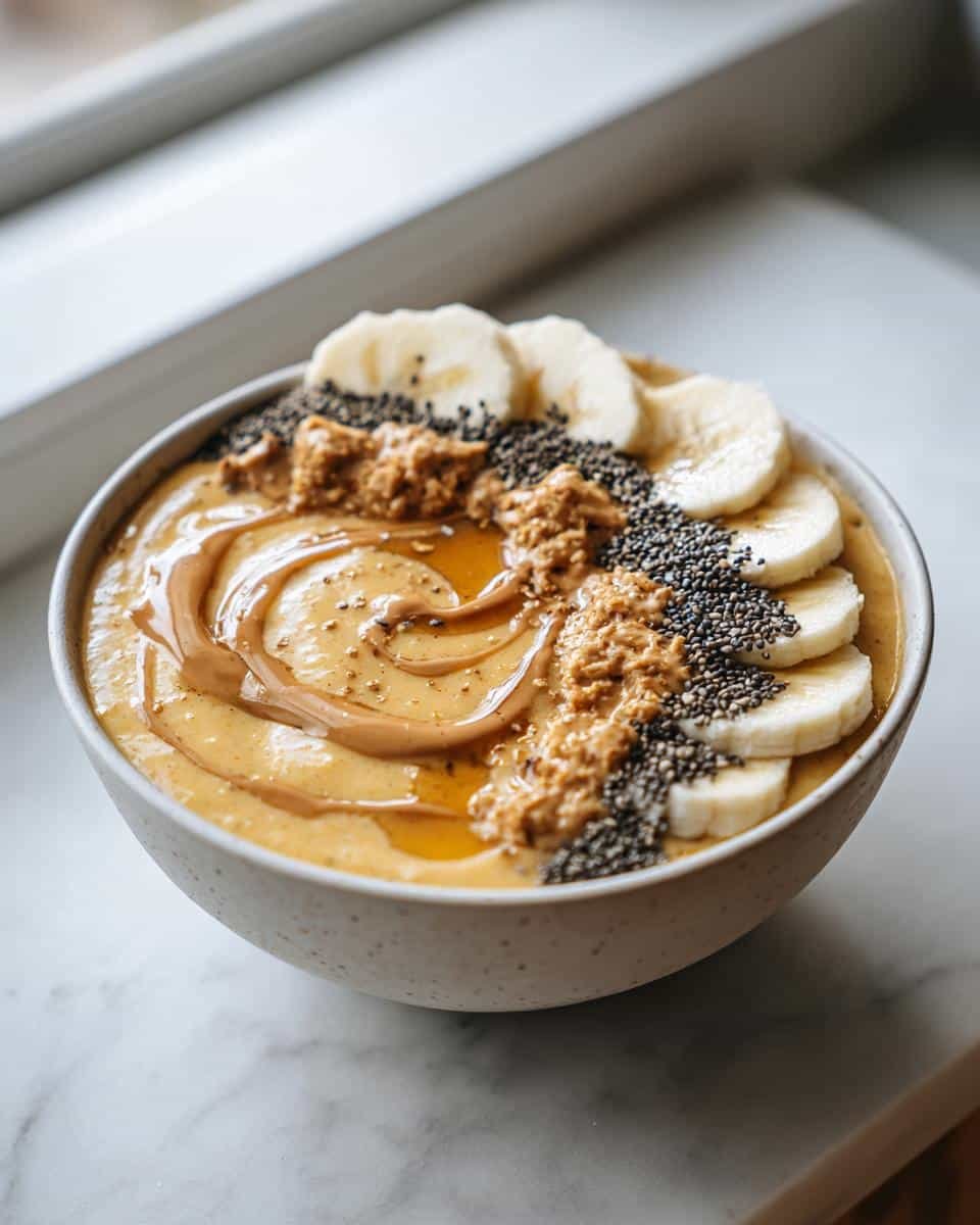 Peanut Butter Banana Gluten-Free Smoothie Bowl - detail 1