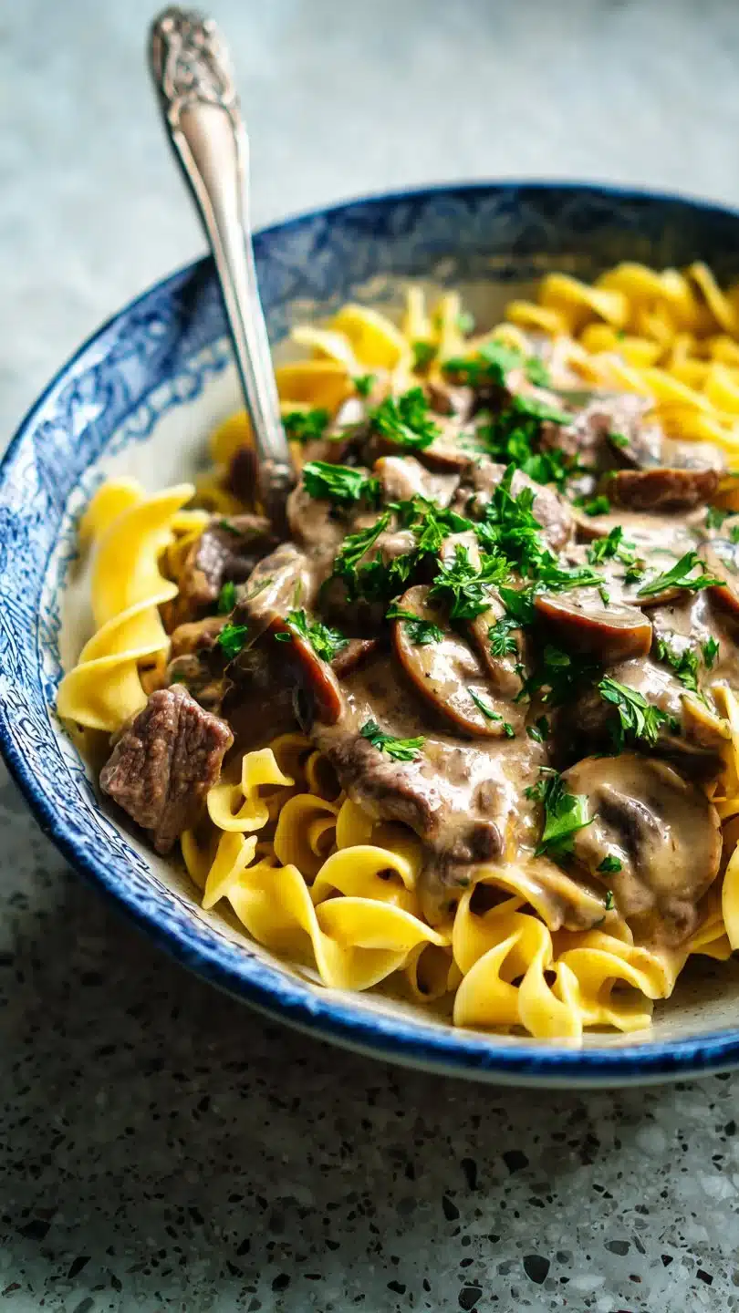 Gluten Free Beef Stroganoff