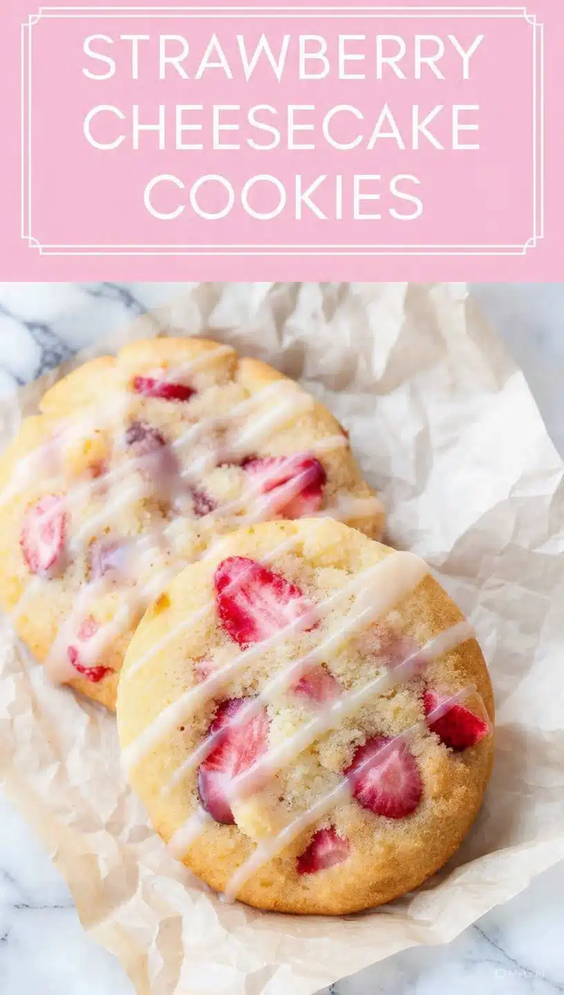 Gluten Free Strawberry Cheesecake Cookies