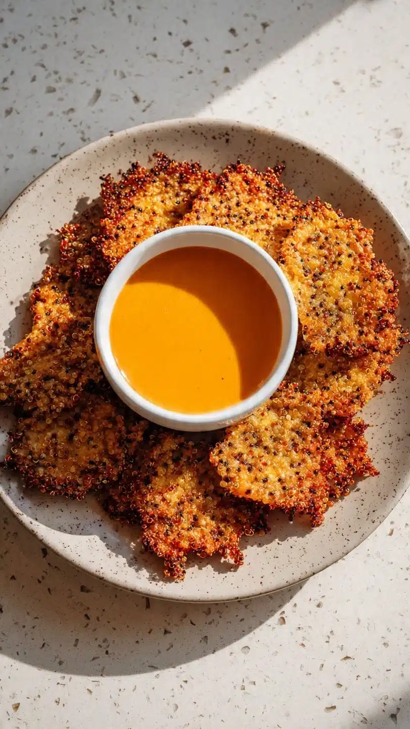 Cheddar Quinoa Crisps