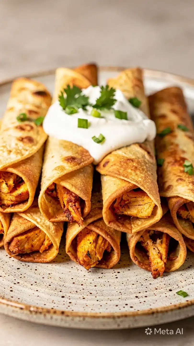 Crispy Chicken Taquitos