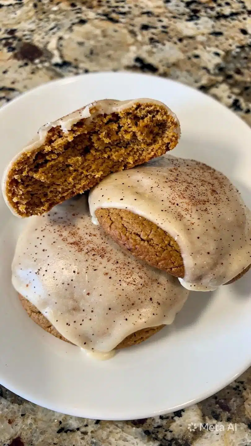 Gluten Free Iced Pumpkin Cookies